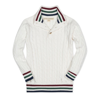 Organic Mock Neck Cable Sweater - Baby - By Baano