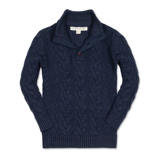 Organic Mock Neck Cable Sweater Hope & Henry