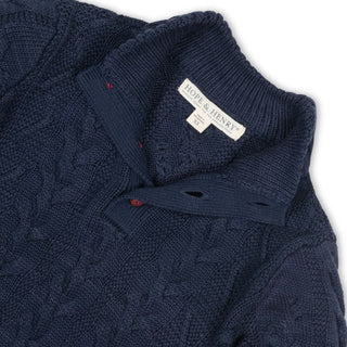 Organic Mock Neck Cable Sweater Hope & Henry