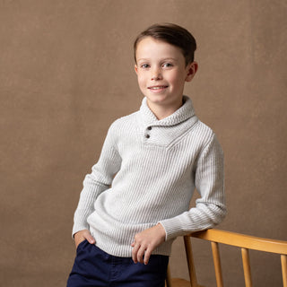 Organic Shawl Collar Sweater - Baby - Glamourous Grace