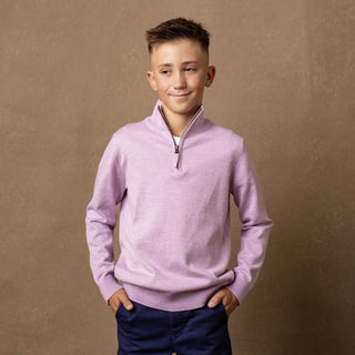 Organic Fine Gauge Half Zip Sweater - Glamourous Grace