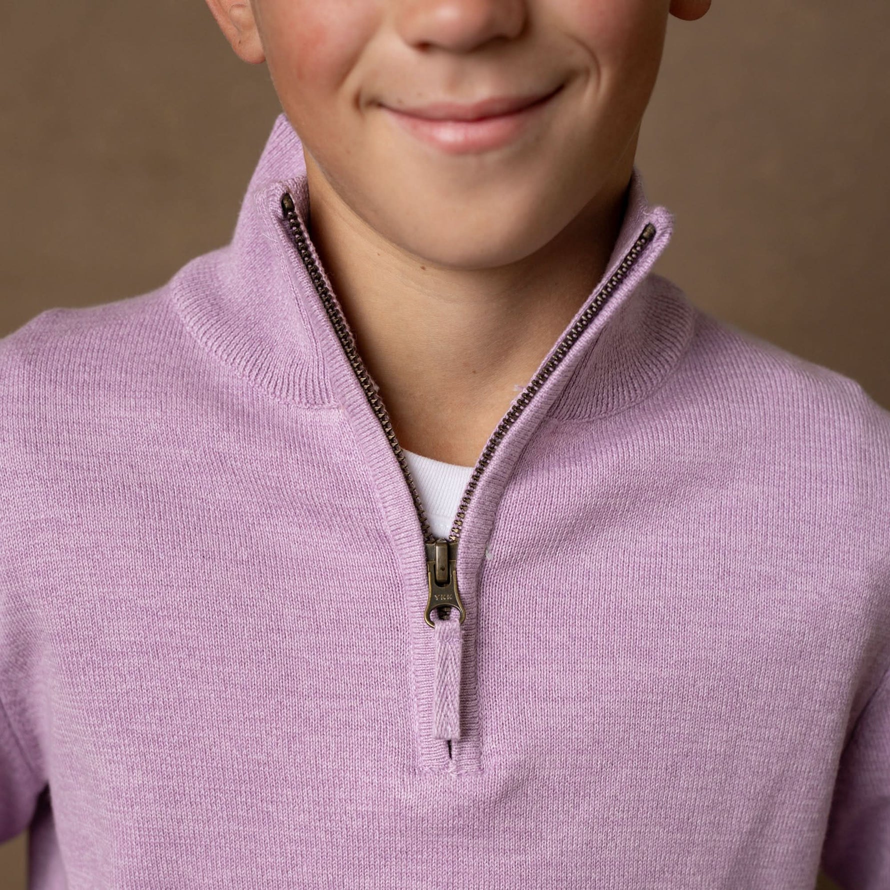 Organic Fine Gauge Half Zip Sweater - Baby - By Baano