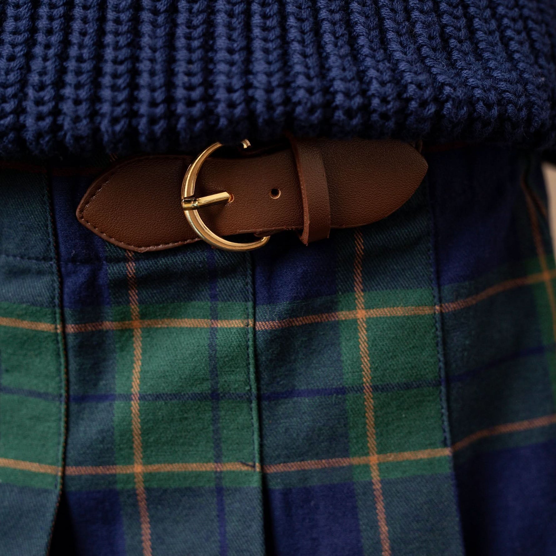 Organic Pleated Buckle Skirt - Baby - By Baano