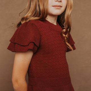 Organic Flutter Sleeve Sweater Dress - Baby - By Baano