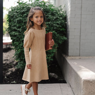 Organic Cable Bodice Sweater Dress - Baby - By Baano