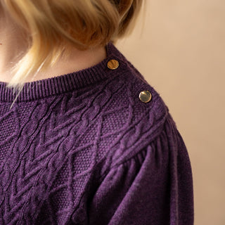 Organic Cable Bodice Sweater Dress - By Baano