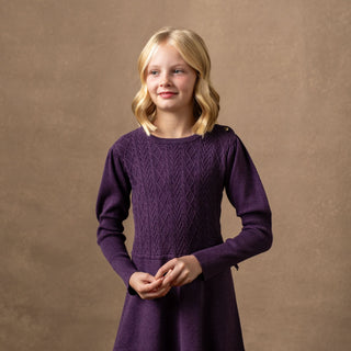Organic Cable Bodice Sweater Dress - By Baano
