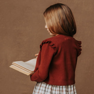 Organic Milano Ruffle Cardigan - By Baano