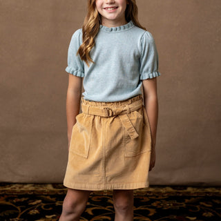 Organic Corduroy Cinch Waist Skirt - By Baano