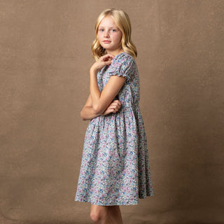 Organic Ruffle Edge Puff Sleeve Dress - Baby - By Baano