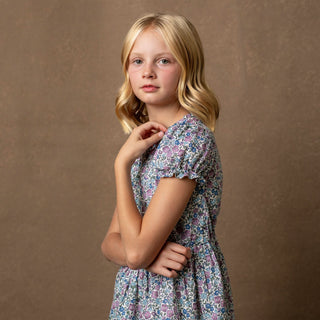 Organic Ruffle Edge Puff Sleeve Dress - Baby - By Baano