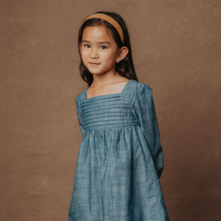 Organic Ruched Chambray Dress - Glamourous Grace