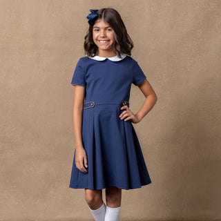 Pleated Ponte Dress with Collar - Baby - Glamourous Grace