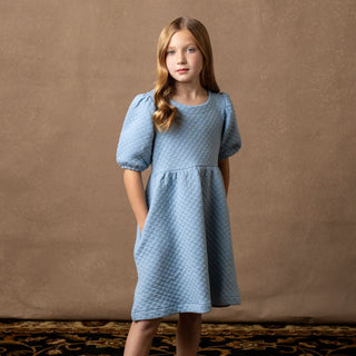 Quilted Puff Sleeve Dress - Glamourous Grace