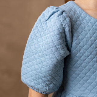 Quilted Puff Sleeve Dress - Glamourous Grace