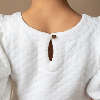 Quilted Puff Sleeve Dress - By Baano