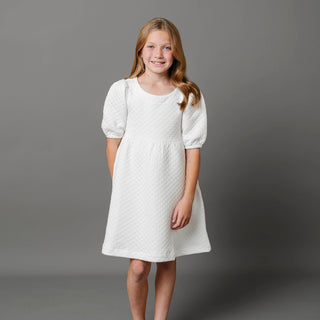 Quilted Puff Sleeve Dress - By Baano