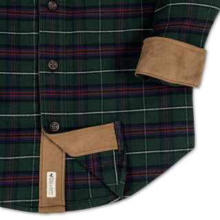 Organic Flannel Shirt with Suede - Glamourous Grace