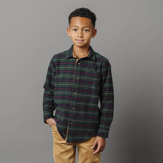 Organic Flannel Shirt with Suede - Glamourous Grace