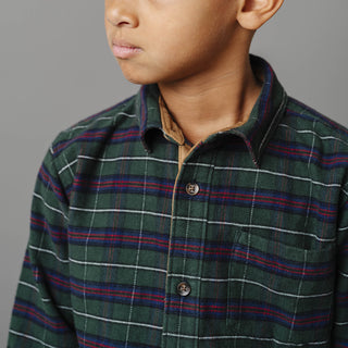 Organic Flannel Shirt with Suede - Glamourous Grace
