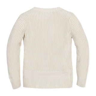 Organic Herringbone Detail Crew Neck Sweater - Glamourous Grace