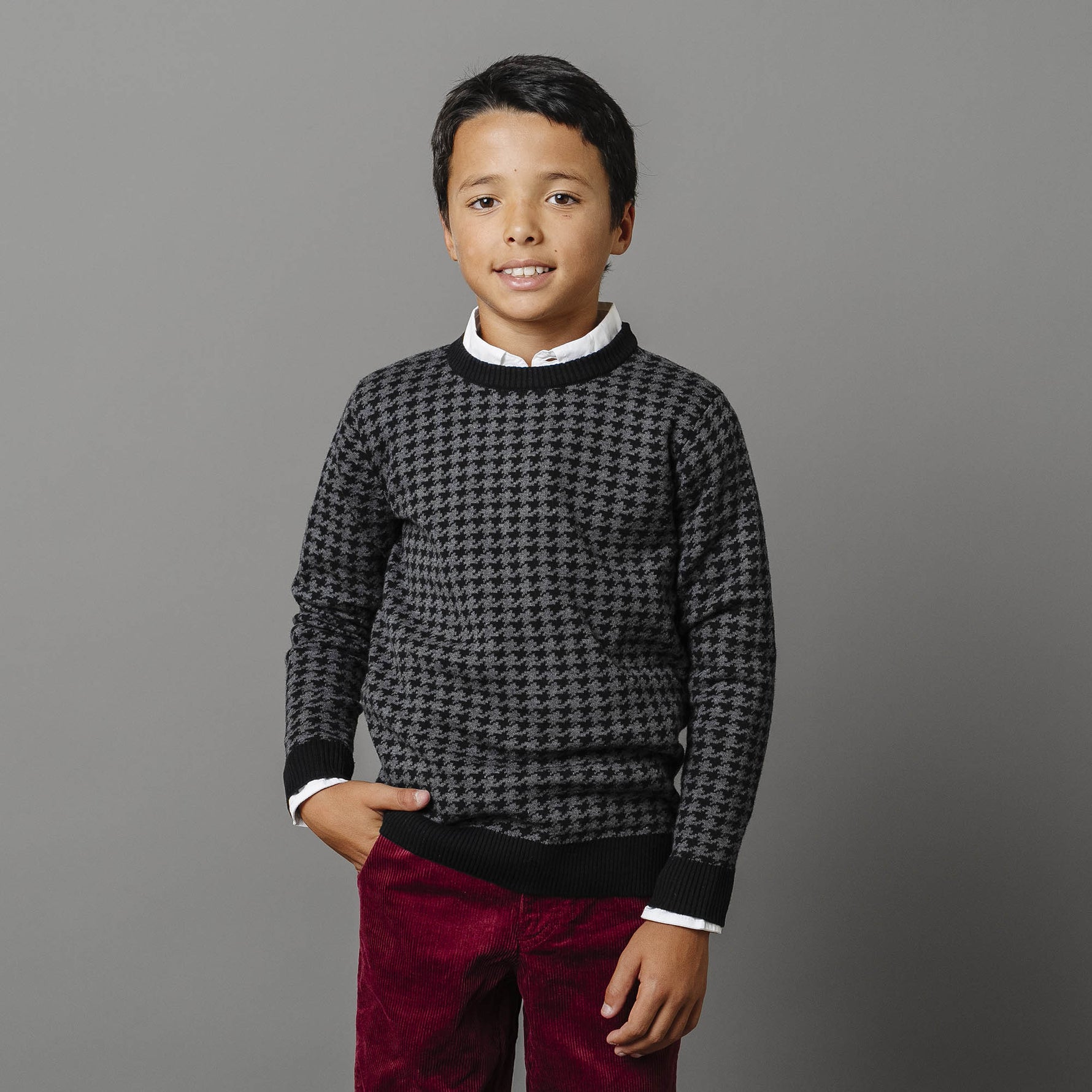 Organic Intarsia Crew Neck Sweater - Baby - Glamourous Grace