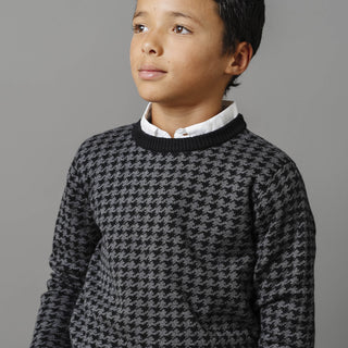 Organic Intarsia Crew Neck Sweater - Glamourous Grace