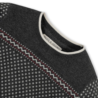 Organic Intarsia Crew Neck Sweater - Glamourous Grace