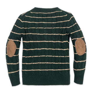 Organic Sweater Henley with Elbow Patches - Glamourous Grace