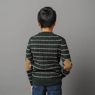 Organic Sweater Henley with Elbow Patches - Baby - Glamourous Grace