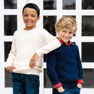 Organic Textured Shawl Collar Sweater - Glamourous Grace