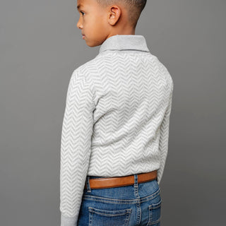 Organic Intarsia Shawl Collar Sweater - Glamourous Grace