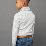 Organic Intarsia Shawl Collar Sweater - Baby - Glamourous Grace