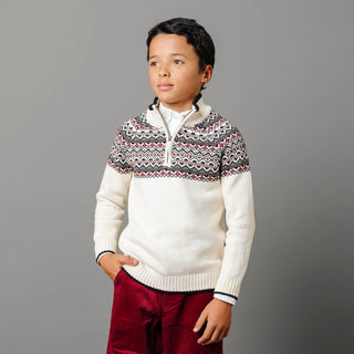 Organic Half Zip Ski Sweater - Baby - Glamourous Grace