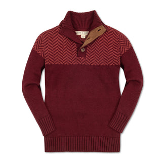 Organic Intarsia Yoke Mock Neck Sweater - Baby - Glamourous Grace