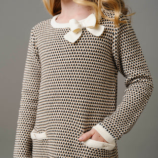 Organic Tweed Bow Sweater Dress - Baby - By Baano