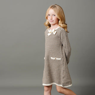Organic Tweed Bow Sweater Dress - Baby - By Baano