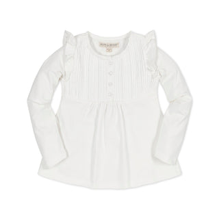 Organic Pintuck Flutter Knit Top - Baby - Glamourous Grace