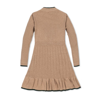 Organic Mock Neck Flounce Sweater Dress - Glamourous Grace