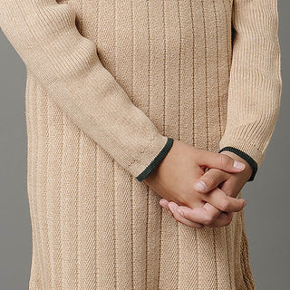 Organic Mock Neck Flounce Sweater Dress - Glamourous Grace