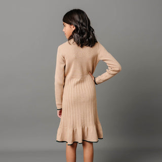 Organic Mock Neck Flounce Sweater Dress - Glamourous Grace