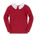 Organic Eyelet Collar Cable Sweater - Baby - Glamourous Grace