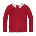 Organic Eyelet Collar Cable Sweater - Baby - Glamourous Grace