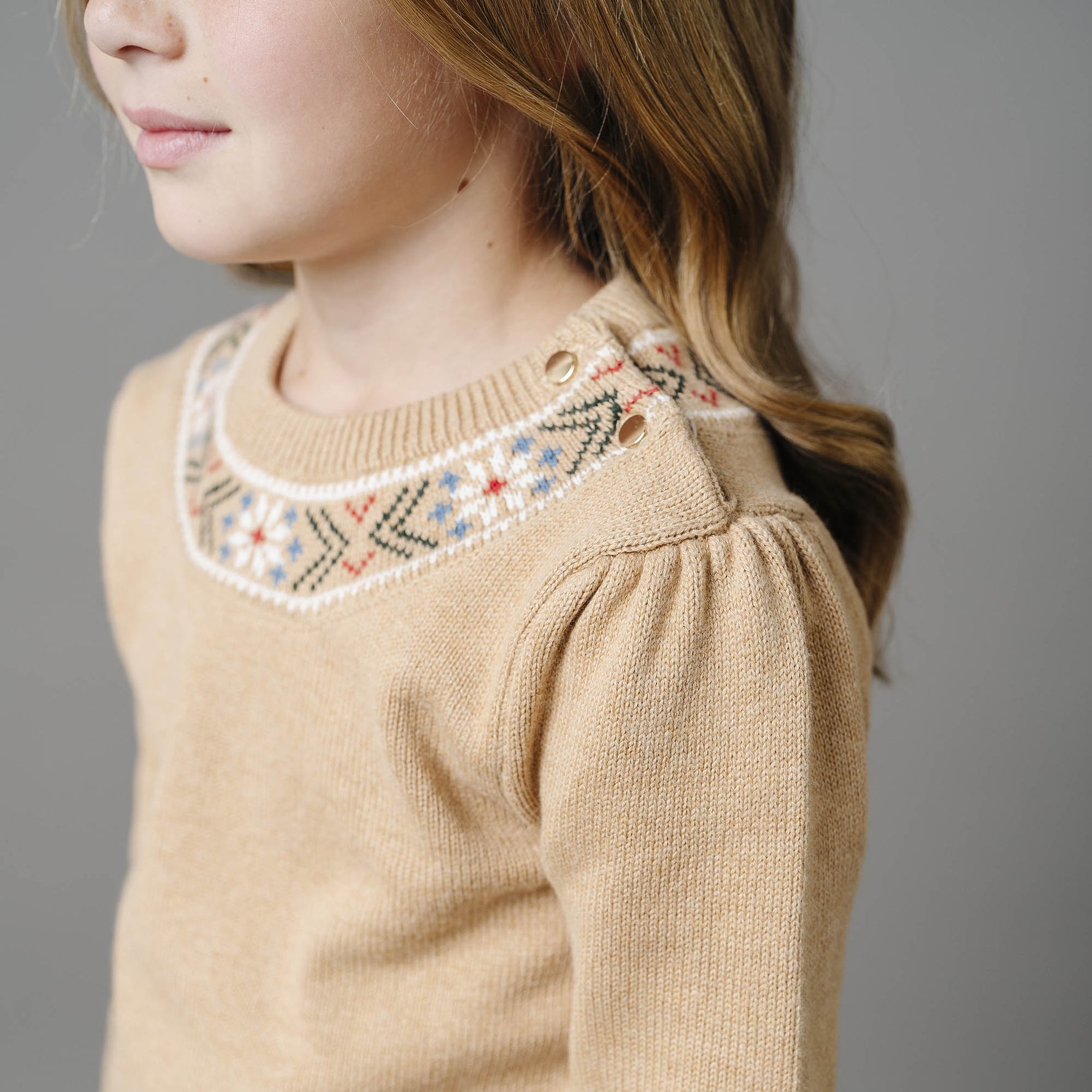 Organic Intarsia Trim Sweater - Baby - Glamourous Grace