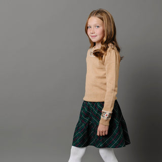 Organic Intarsia Trim Sweater - By Baano