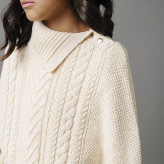 Organic Split Collar Sweater Cape - Glamourous Grace