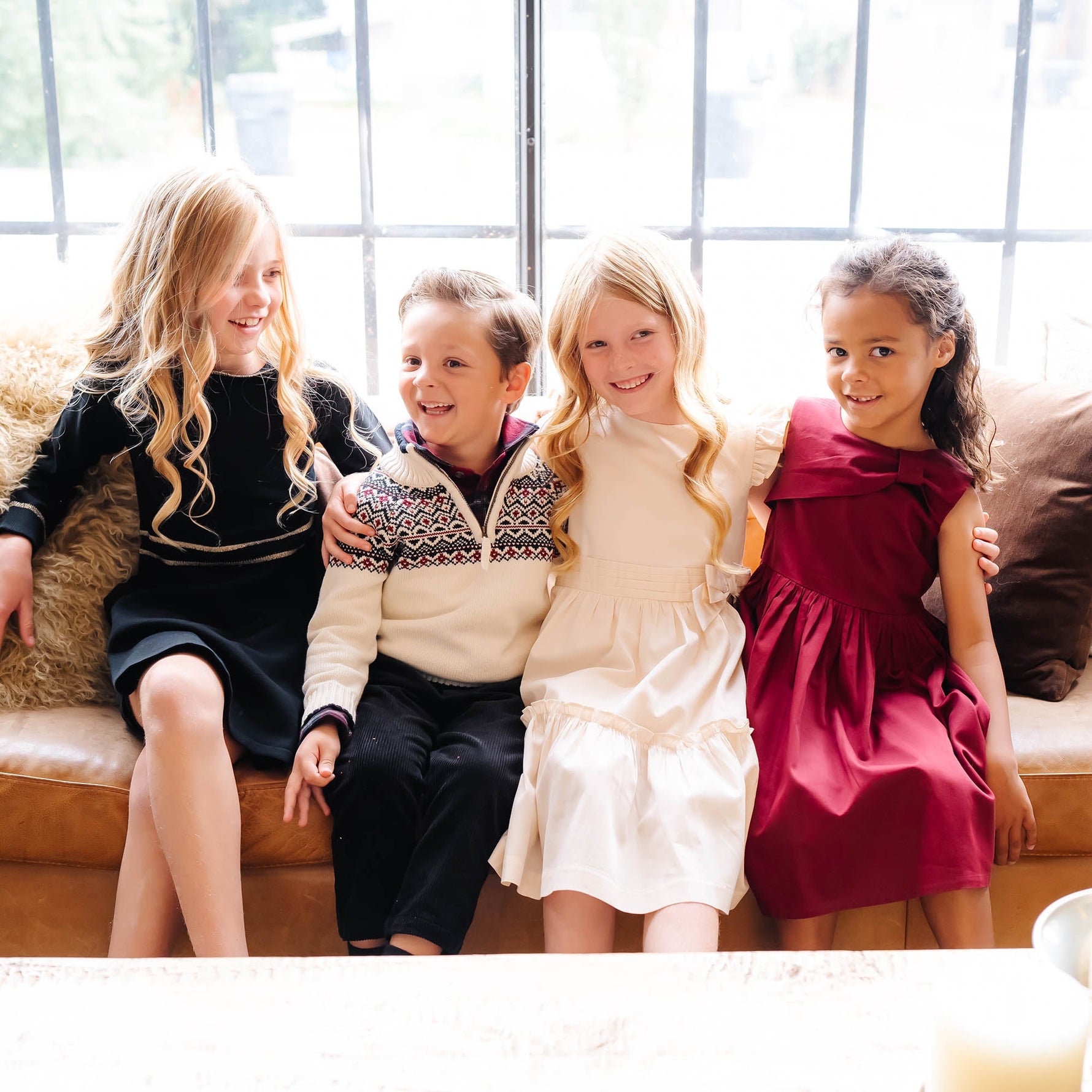 Organic Ruffle Collar Sweater Dress - Baby - Glamourous Grace