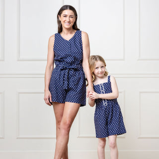 Scallop Trim Button Romper - Glamourous Grace