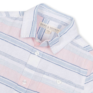 Linen Short Sleeve Button Down Shirt Hope & Henry