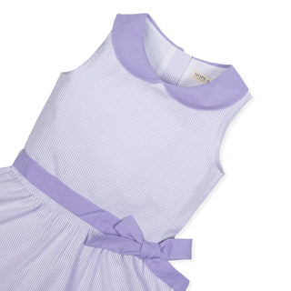 Organic Seersucker Peter Pan Collar Dress - By Baano